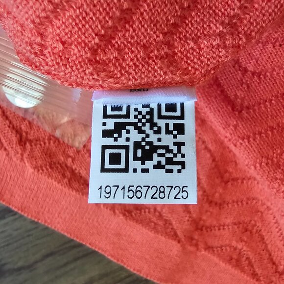 NWOT Bonobos Knitted Button Up Textured Chevron Wave Shirt, XXL, Coral - Picture 7 of 7